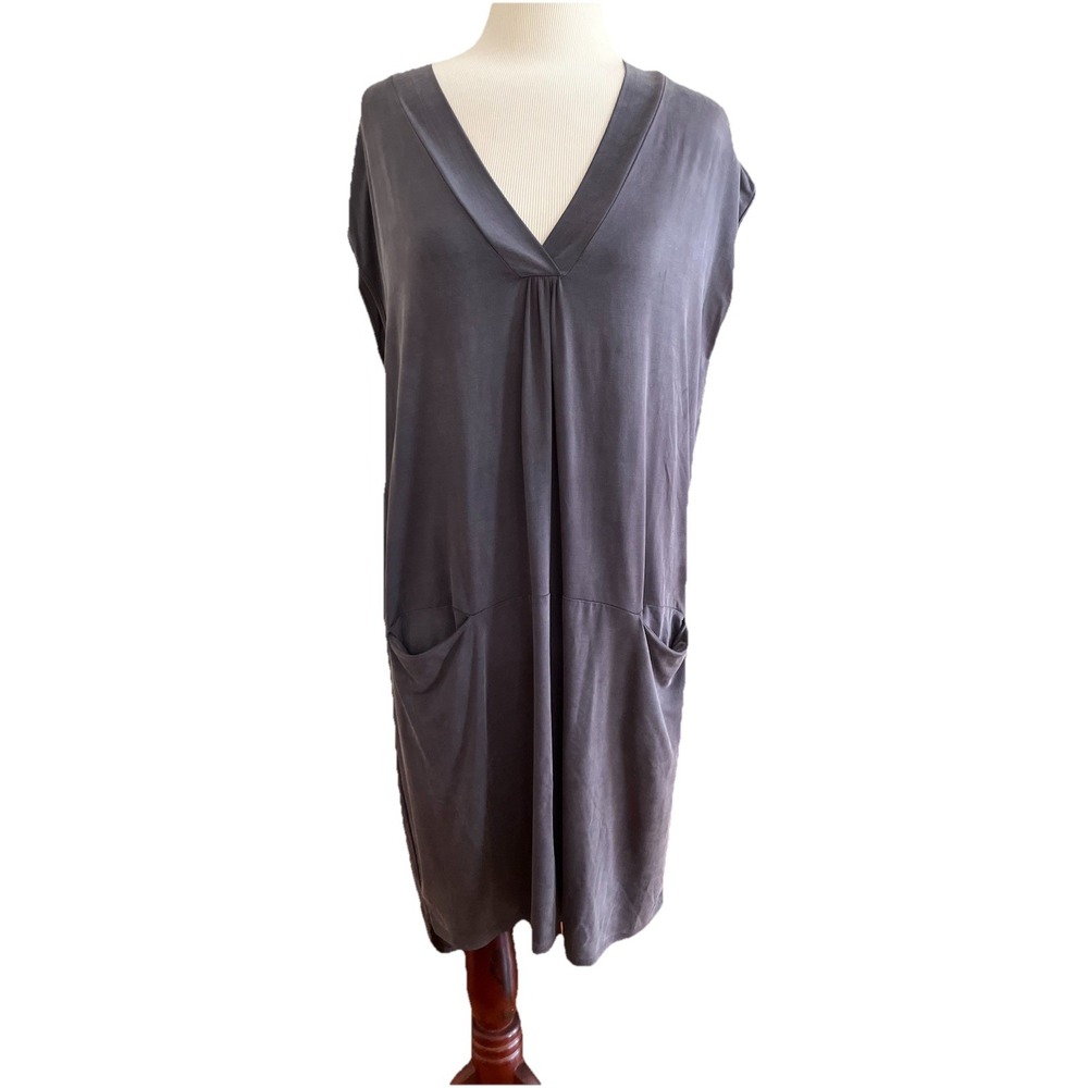 Dolan Dress Cottagecore‎ V Neck Sleeveless Shift Gray Size L